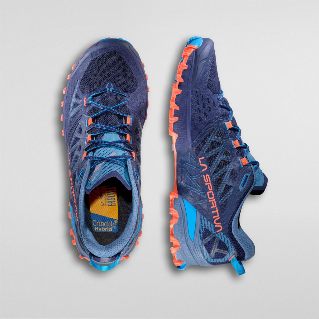 Bushido III  Mountain Running Shoes  Deep Sea/Cherry Tomato